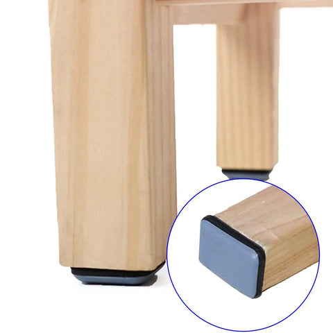 24 Piece Self-Adhesive Teflon Furniture Sliders Set That Make Moving Furniture A Breeze, Rectangle 35x25mm Glide Pads installed on chair legs