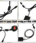 20 Piece Clip On Ferrite Core Beads For 7mm Cables EMI RFI Noise Suppressor Clamp On Ferrite Chokes For USB Power Cables