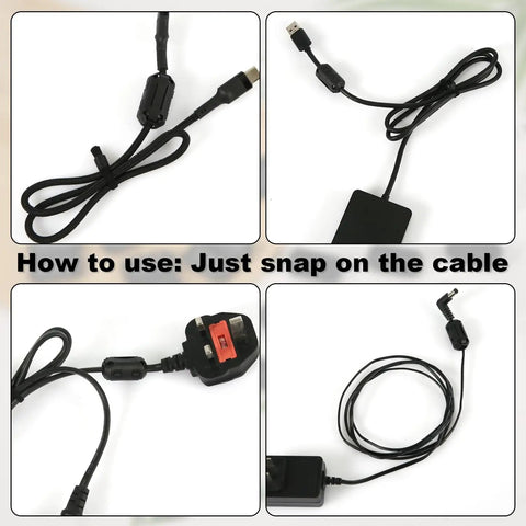 20 Piece Clip On Ferrite Core Beads For 7mm Cables EMI RFI Noise Suppressor Clamp On Ferrite Chokes For USB Power Cables