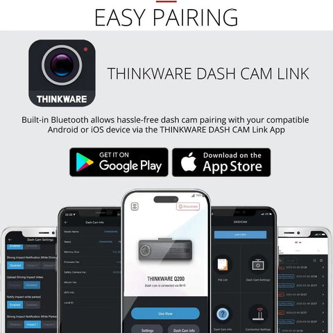 App interface for 2K QHD Front And Rear Dash Cam With WiFi WDR Crystal Clear Night Vision 2 Point 0 ADAS Parking Monitor on smartphone.