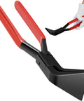 Set Of 3 Hand Seamers For Sheet Metal Bending And Flattening, Compact Pliers with 90 degree angle, ergonomic red handles