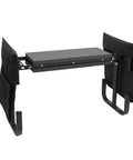 Garden Kneeler And Seat With Adjustable Height, Portable Foldable Garden Stool Bench With Two Large Tool Bags, Black
