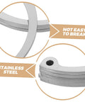 Close-up of stainless steel parts from 5 Piece Stainless Steel C Clip Retaining Ring Kit With Internal And External Circlips Snap Rings.