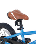 Adjustable seat detail on 12 Inch Kids Bike With Training Wheels For Toddlers Ages 2 3 4 Boys Girls BMX Style Blue