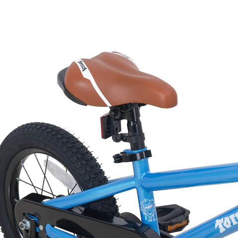 Adjustable seat detail on 12 Inch Kids Bike With Training Wheels For Toddlers Ages 2 3 4 Boys Girls BMX Style Blue