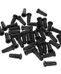 Solid Black Nylon Chair Leg Floor Protectors For Swivel Office Chairs Anti Scratch Furniture Feet Caps, pack of 40.