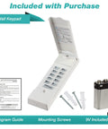 Remote Keypad For Linear MDTK Door Opener Replacement, self programmable with 9V battery, wall keypad, screws, program guide