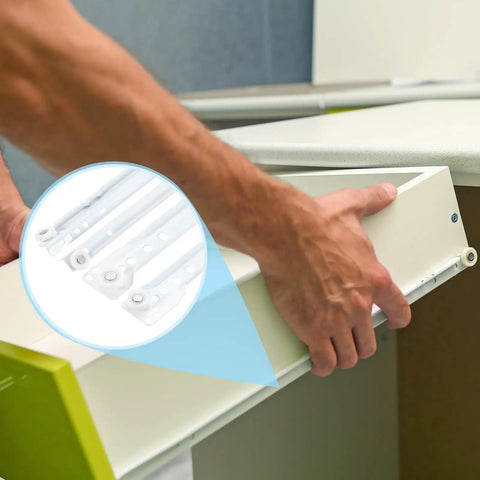20 Inch Heavy Duty Drawer Slides Bottom Mount Side Mount Glides For Cabinets And Dressers 1 Pair With Screws installation