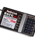 Top view of R6FG 6 Channel 2.4GHz Gyro Receiver for RC Cars and Boats, Rock Solid FHSS Anti Interference, Built In Gyro.