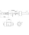 Pen mandrel kit MT2 for woodturning with 5 bushings, 7mm drill bit and mandrel saver
