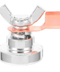 Heavy Duty Magnetic Welding Ground Clamp With Strong Magnet holds firmly on metal with a silver finish for safety in welding.