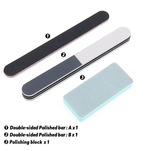 21Pcs Modeler Basic Tools Craft Set includes double-sided polished bars A and B, and a polishing block for DIY mecha models.