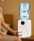 Countertop Hot And Cold Water Dispenser with 4.99 Gallon Tank Top Loading Electric Cooler and Heater Auto Temp in home setting