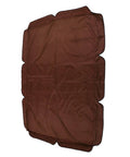 Brown weatherproof porch swing canopy cover 69x46.4 inches, showing durable oxford cloth with reinforced straps and UV shield coating.