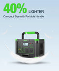 Go To 500W Portable Power Station With 100W Solar Panel showing handle and compact design