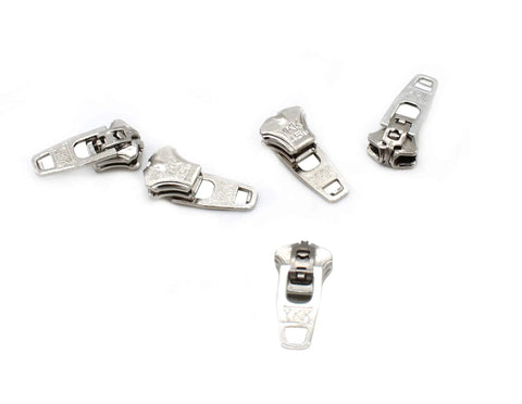 Zip Repair Kit With Metal Aluminum Sliders And Top And Bottom Stops, Assorted Sizes 3, 4.5, 5, And 10, Easy Storage Container