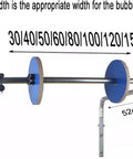 Built Tough Wall Mounted Bubble Wrap Dispenser Heavy Duty Industrial Foam Roll Stand showing width control measurement, 52cm width.