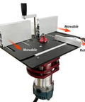 Rock Solid Manual Lifting Router System Kit Featuring A Heavy Duty Aluminum Table Insert Plate For Smooth Woodworking Engraving Slotting And Game Changer Diy Workshops with movable features.