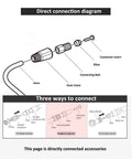 Diagram showing 14 Piece Brass Olive and Steel Insert Kit for Disc Brake Hose BH90 Compatible MTB Hydraulic Brakes components.