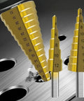 3 Piece Pagoda HSS Titanium Plated Step Drill Bit Set For Metal And Wood Aluminum Stainless Steel Plastic Reaming Cone