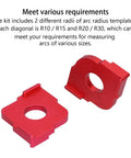 Tough As Nails Two Pack Jig Router Template Set Machined From Pure Aluminum Alloy showcasing R10 and R20 radius gauges in red.