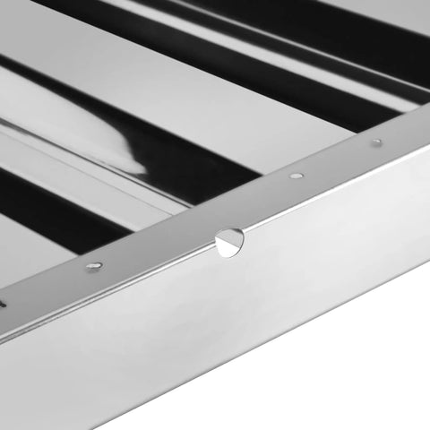 Close-up of a stainless steel baffle from the Beefy Pro Grade Hood Filter For Commercial Kitchens 20 Inch Wide 16 Inch High Set Of 6