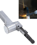 Rock Solid Quarter Inch Pneumatic Belt Sander Hella Durable Stainless Steel Handheld Angle Grinder for metal grinding.