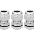 Beefy Industrial Grade Stainless Steel Waterproof Cable Gland PG9 For 4 To 8mm Cables Adjustable Clamp Connector Pack Of 3