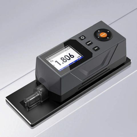 Pro Grade Surface Roughness Tester With 5 Micron Diamond Stylus, High Precision Digital Profilometer For Engineering And Lab Use, Multi Parameter Surface Finish Meter Measuring Ra Rz Rq Rt Rp Rv Rsk Rku And More on metal surface