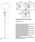 Assembly instructions for Modern Two Light Floor Lamp With Dual Pull Chains Tall Standing Light in Brushed Nickel Finish and White Lampshade.
