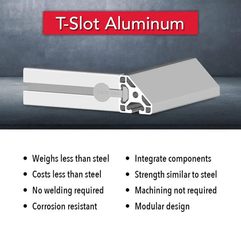40 Series 40x40 T Slotted Aluminum Extrusion With 45 Degree Quarter Round Arc For DIY Linear Slot Rail And Custom Frame Building Heavy Duty 6063 T6 Aluminum Clear Anodized Finish 305mm Long, cross-section view