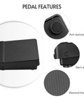 Rock Solid Sustain Pedal With 3.5mm And 6.35mm Interface For Electronic Keyboard Digital Piano And Portable Roll Up Instruments Silent Footswitch Non Slip Base And Ultra Quiet Lever Mechanism Built For Over 20000 Presses shown with features like anti-skid bottom and silent design.