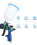 Professional Pneumatic HVP Spray Gun With 1.3 Mm Nozzle And 600 Ml Cup delivers high atomization for even paint application.