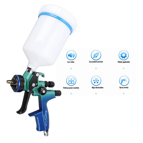Professional Pneumatic HVP Spray Gun With 1.3 Mm Nozzle And 600 Ml Cup delivers high atomization for even paint application.