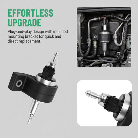 Road Ready 12V Diesel Heater Fuel Pump Featuring Slick Quiet Functioning And Rugged Abs Build With Secure Metal Brackets Universal Fit For Rv Truck And Suv For Toasty Cabin Comfort On Long Hauls, plug-and-play design, steel mounting bracket.