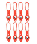 Cryfokt 8PCS Magnetic Stud Finder 27 Lbs Force for Nails Screws, red plastic hooks with silver balls for hanging tools.