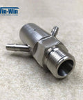 Close-up of stainless steel waterjet mixing chamber assembly (014197-1), spare part