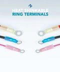 Built Like A Tank Heat Shrink Insulated Ring Crimp Terminals Tinned Brass Wire Connectors 22 To 18 Awg Red Sealed Eyelets