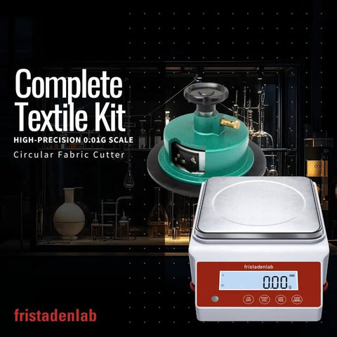 Digital Textile Scale And GSM Cutter Kit For Fabric Pros And DIYers, 2000g X 0.01g Precision, scale with green circular cutter