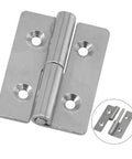 Rotating Concealed Door Hinges Removable Stainless Steel Cabinet Hinge silver finish, 40x30x1.5mm, for sliding joints