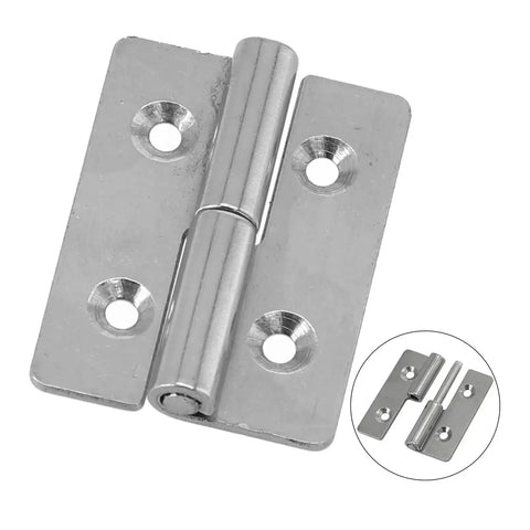 Rotating Concealed Door Hinges Removable Stainless Steel Cabinet Hinge silver finish, 40x30x1.5mm, for sliding joints