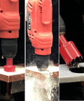 Heavy Duty Bi-Metal Hole Saw 0.6 Inch Diameter with 1 Inch Cutting Depth and Triangular Handle cutting wood and metal
