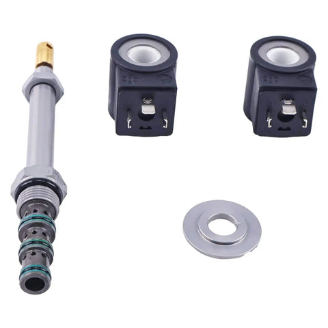 4-Way 3 GPM Hydraulic Spool Valve SV08-47DM-0-N Aftermarket Replacement For HydraForce 08 Series VC08-4 Cavity With 2 Solenoid Coils 24V DC 4-Position 3-Stage Valve components