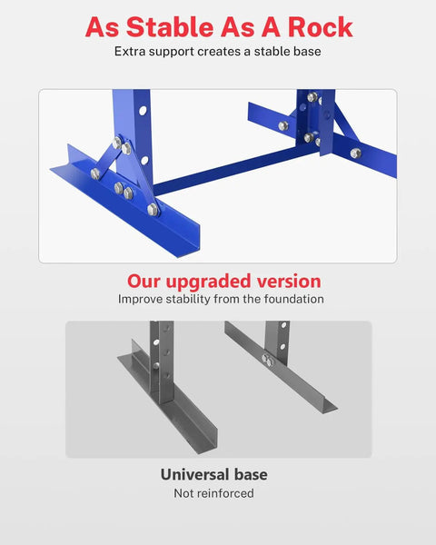 Badass 12 Ton Hydraulic Shop Press Workhorse base design, showing stable support for heavy-duty automotive repair tasks.