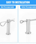 122 Piece Cotter Pin Clevis Pin R Clip Kit With Zinc Plated Hair Pin Assortment showing hair pin and cotter pin usage modes