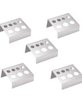 Set of five Pro Grade Stainless Steel Tattoo Ink Cup Holder Stand, 5 Piece 7 Holes Pigment Cup Caps Organizer, silver.