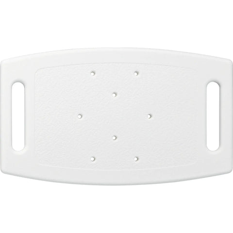 Top view of Bath Safety Tub And Shower Seat With 16 Inch Height In White Non Slip Poly Seat With Drainage Slots and Handles