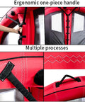 Close-up of Five Square Meter Wing Foil Kitesurfing Gear with ergonomic handle and stitching details
