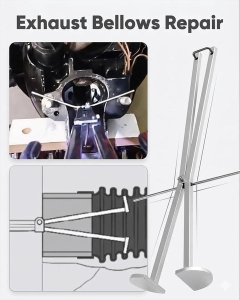 Diagram illustrating All-In-One Pro-Grade Gimbal Bearing Puller And Installer Kit With Bellows Expander for marine repair.