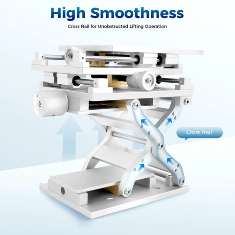 3 Axis Moving Workbench With 3D Positioning Table Aluminum Alloy Engraving Machine showing cross rail mechanism